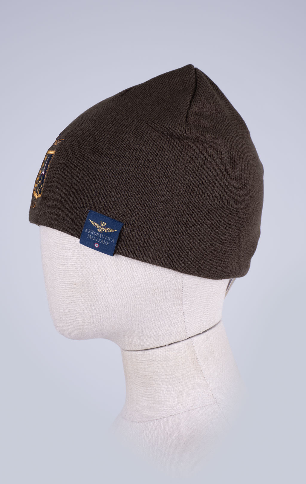 Шапка вязаная AERONAUTICA MILITARE FW 26/27/CN chestnut brown (CU 0092) 