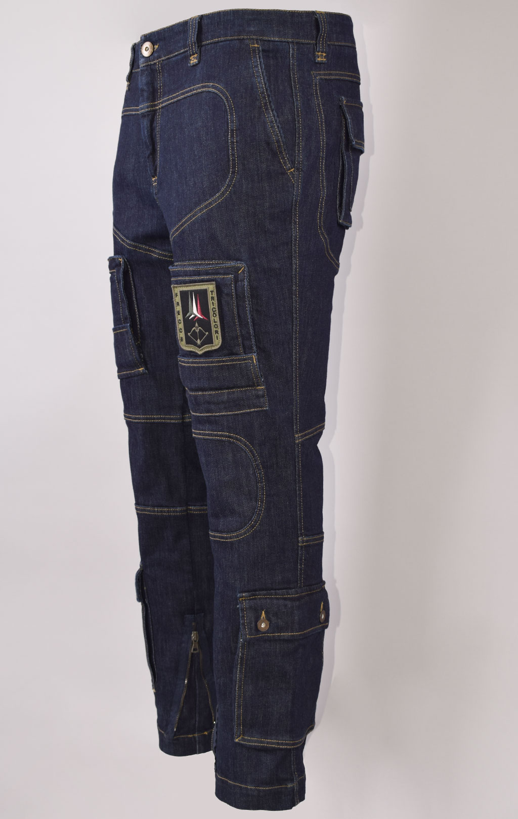 Джинсы-карго AERONAUTICA MILITARE ANTI-G плотные FW 23/24/AL dark denim wash (PA 939) 