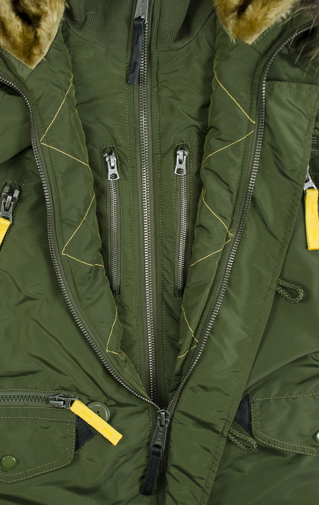 Женская аляска ALPHA INDUSTRIES PPS N-3B натур. мех dark green 