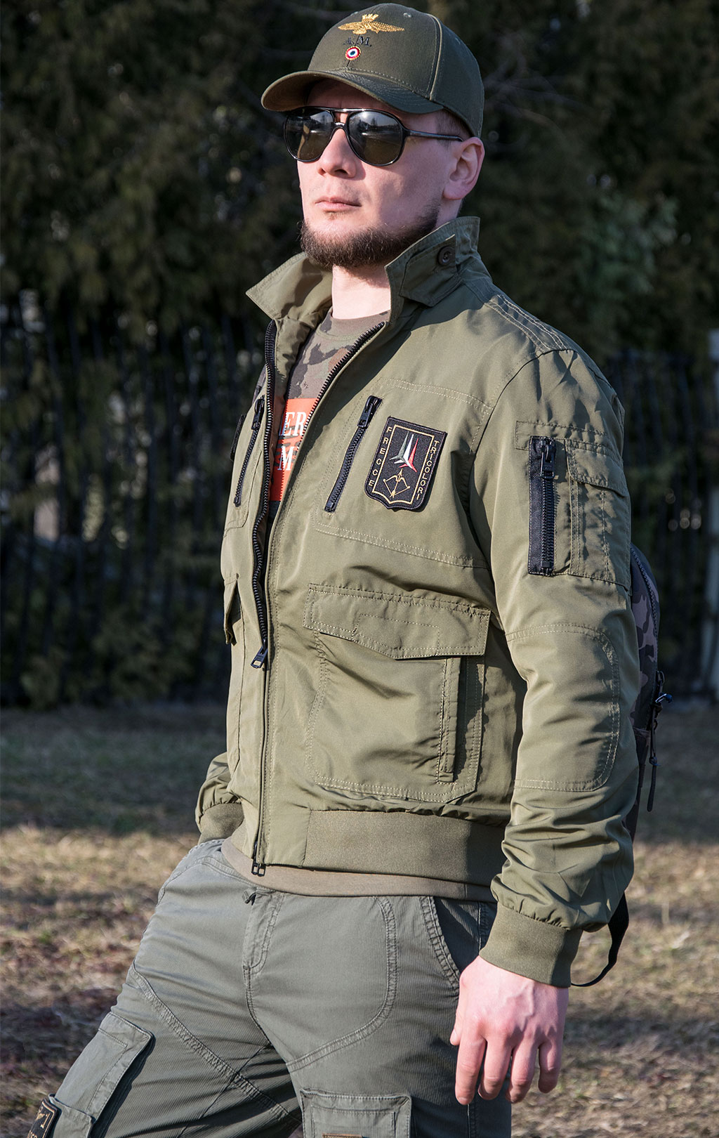 Ветровка AERONAUTICA MILITARE SS 22 m/BD verde militare (AB 2008) 