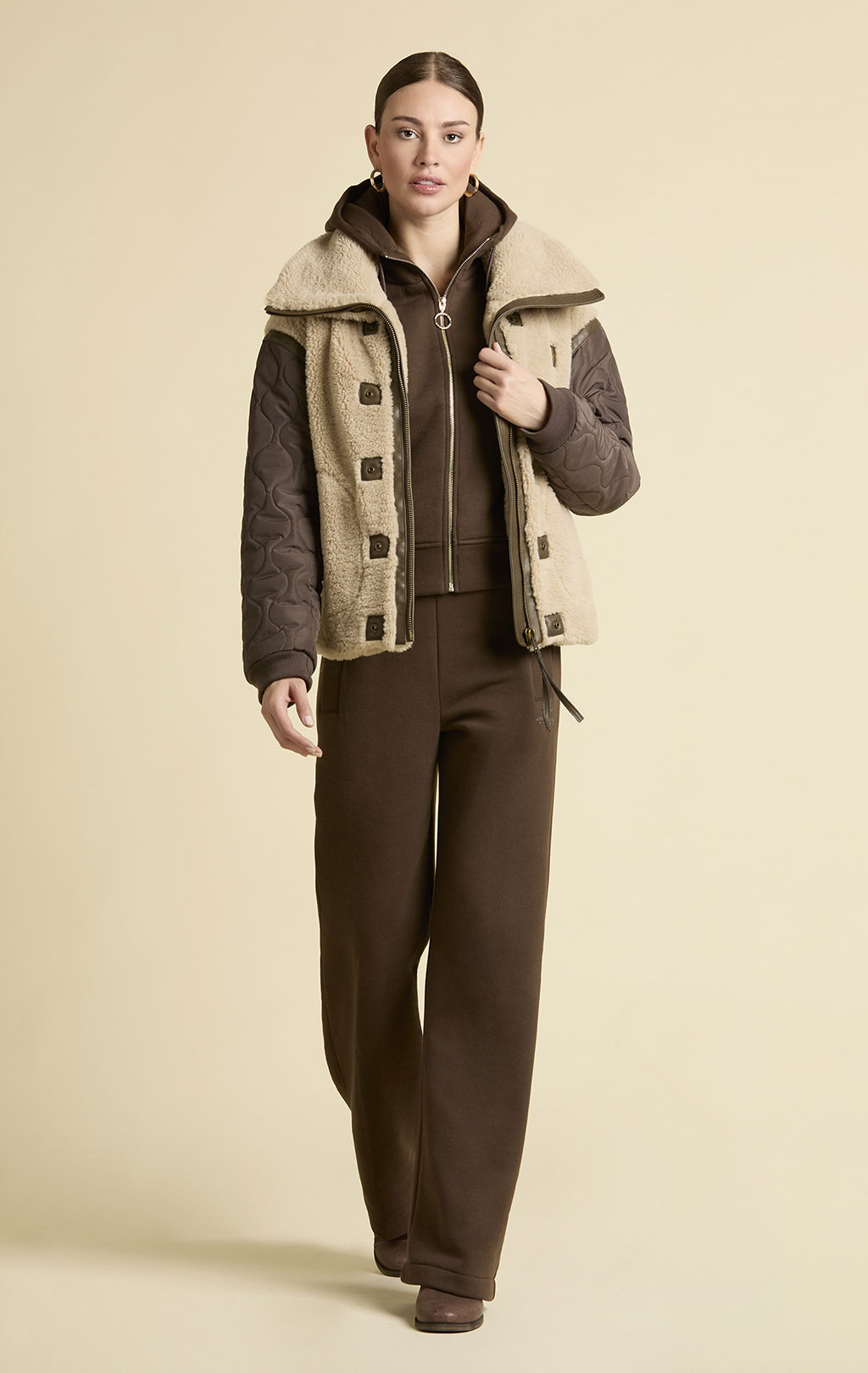 Женские брюки трикотажные AERONAUTICA MILITARE FW 25/26/TR cioccolato (PF 1007) 