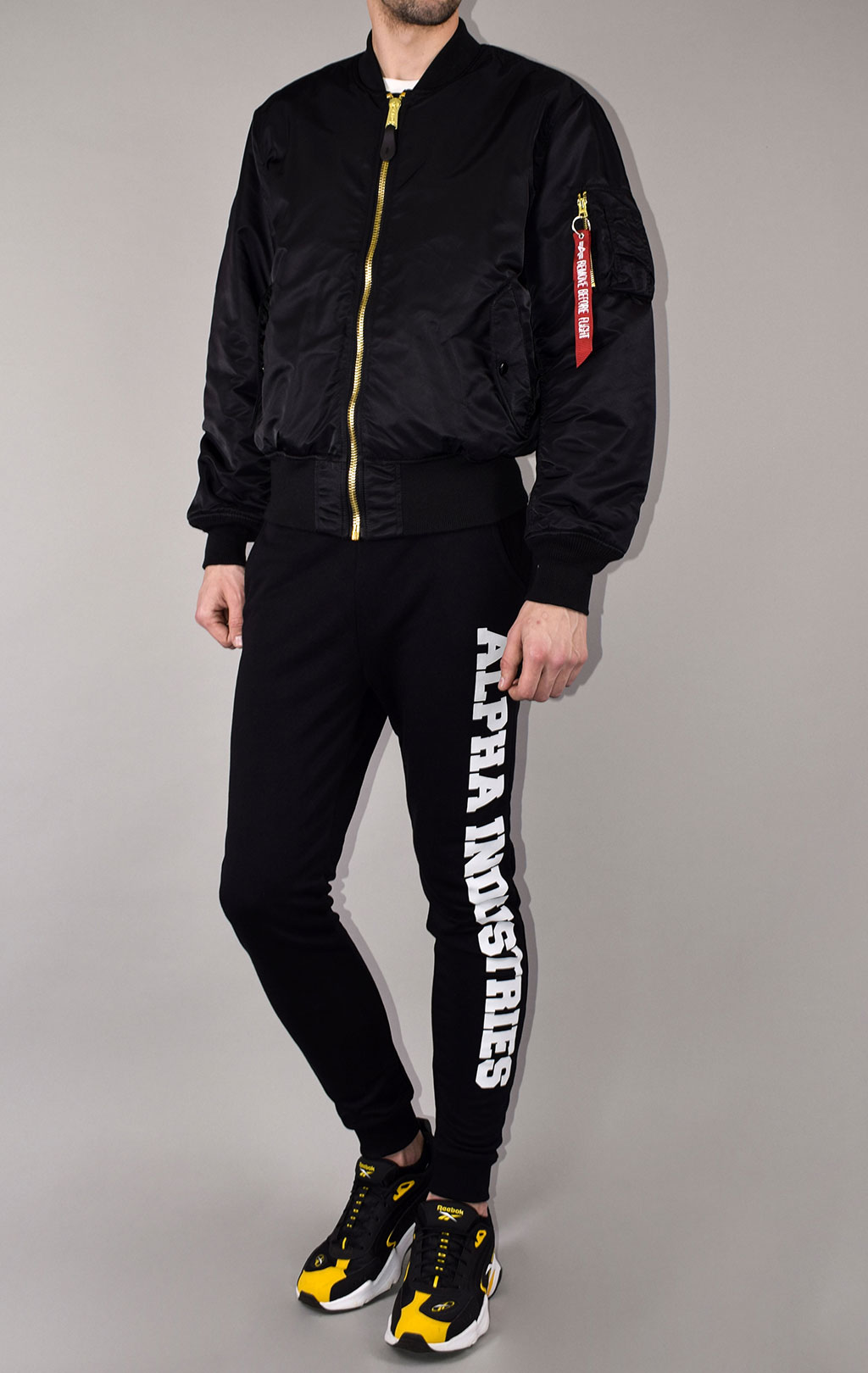 Бомбер ALPHA INDUSTRIES big size MA-1 black 