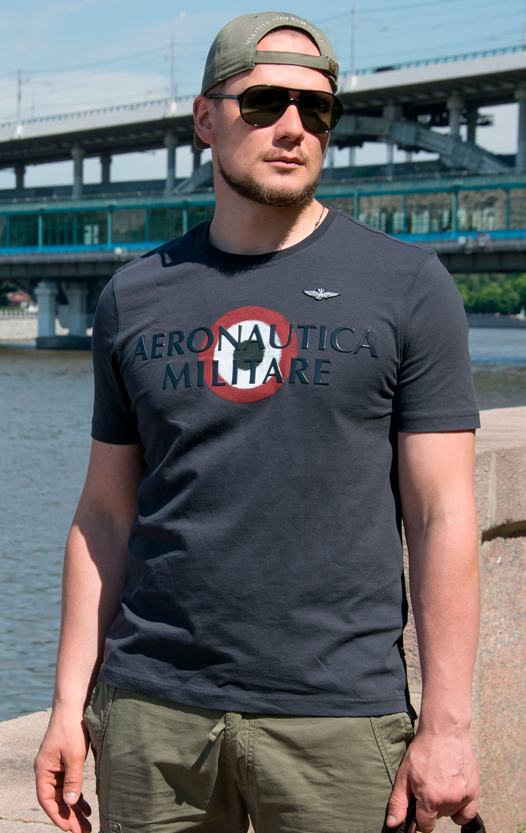 Футболка AERONAUTICA MILITARE SS 20/TR blue navy (TS 1710)