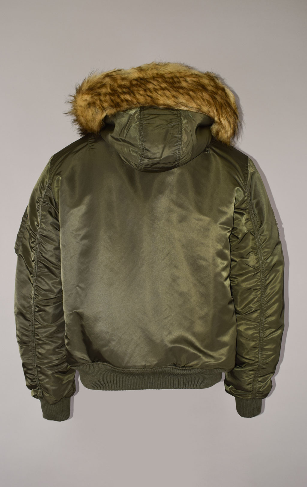 Куртка-бомбер лётная ALPHA INDUSTRIES HOODED ARCTIC MA-1 dark olive 