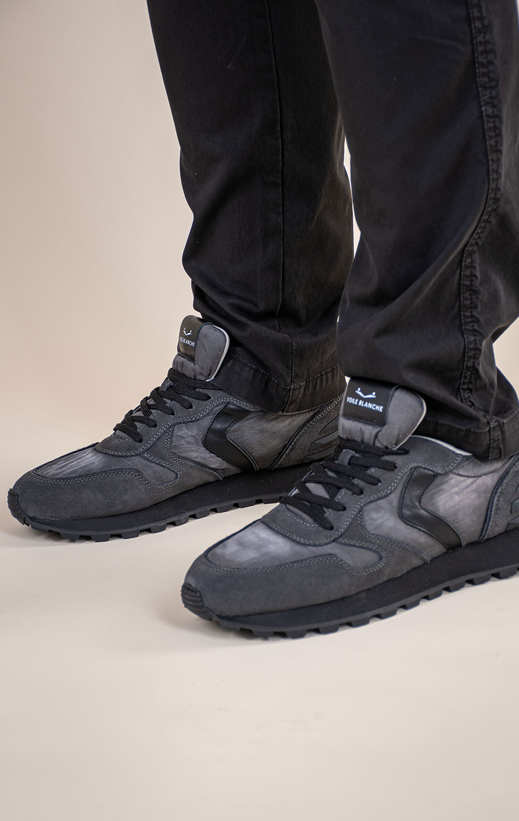 Кроссовки VOILE BLANCHE PARIS POWER MAN замша FW 26/27 tarmac/black 2018797 