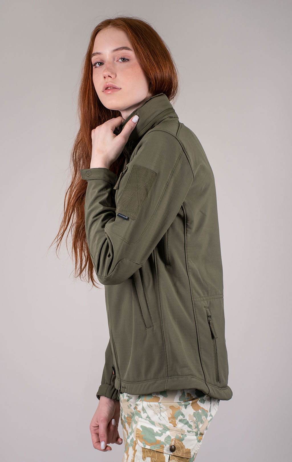 Женская куртка тактическая softshell Pentagon мембрана ARTAXES Soft Shell olive 06 08011w 