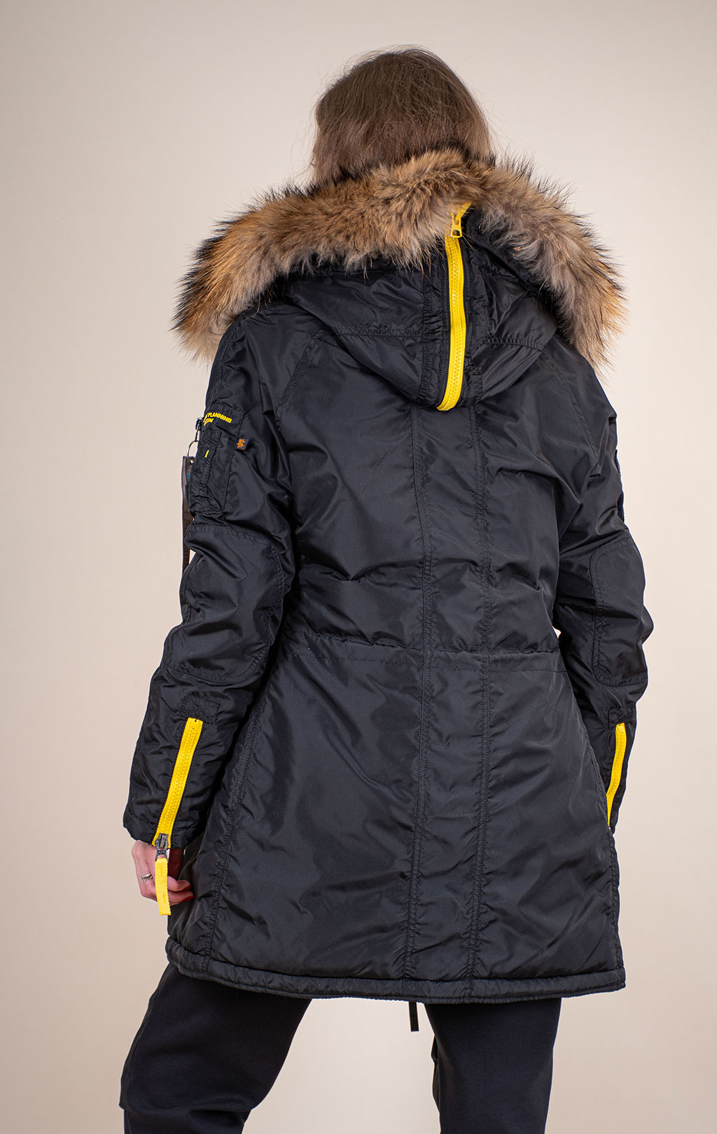 Женская аляска ALPHA INDUSTRIES PPS N-3B натур. мех black 