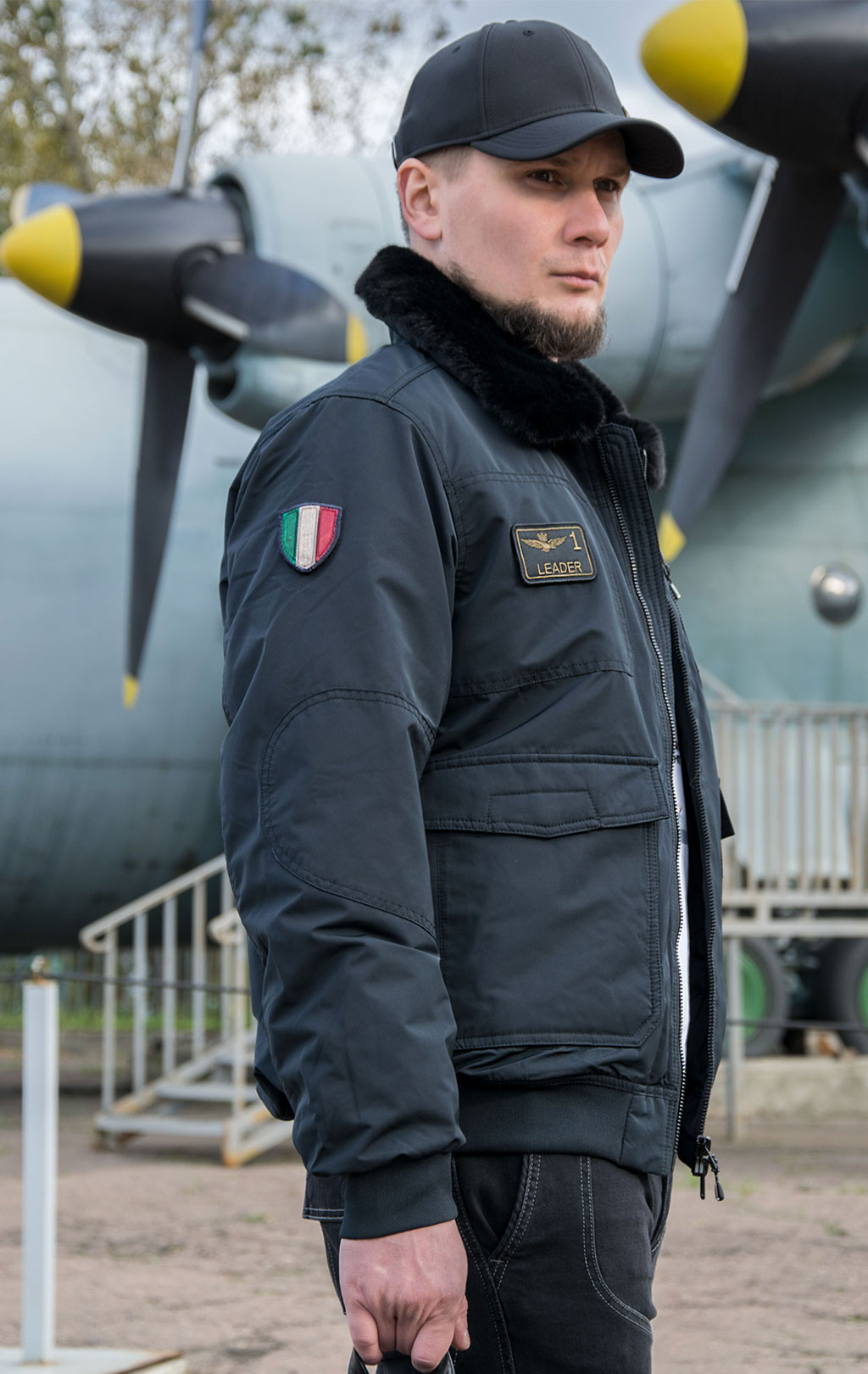 Куртка-пилот AERONAUTICA MILITARE FW 21/22 m/BD blue black (AB 1978) 