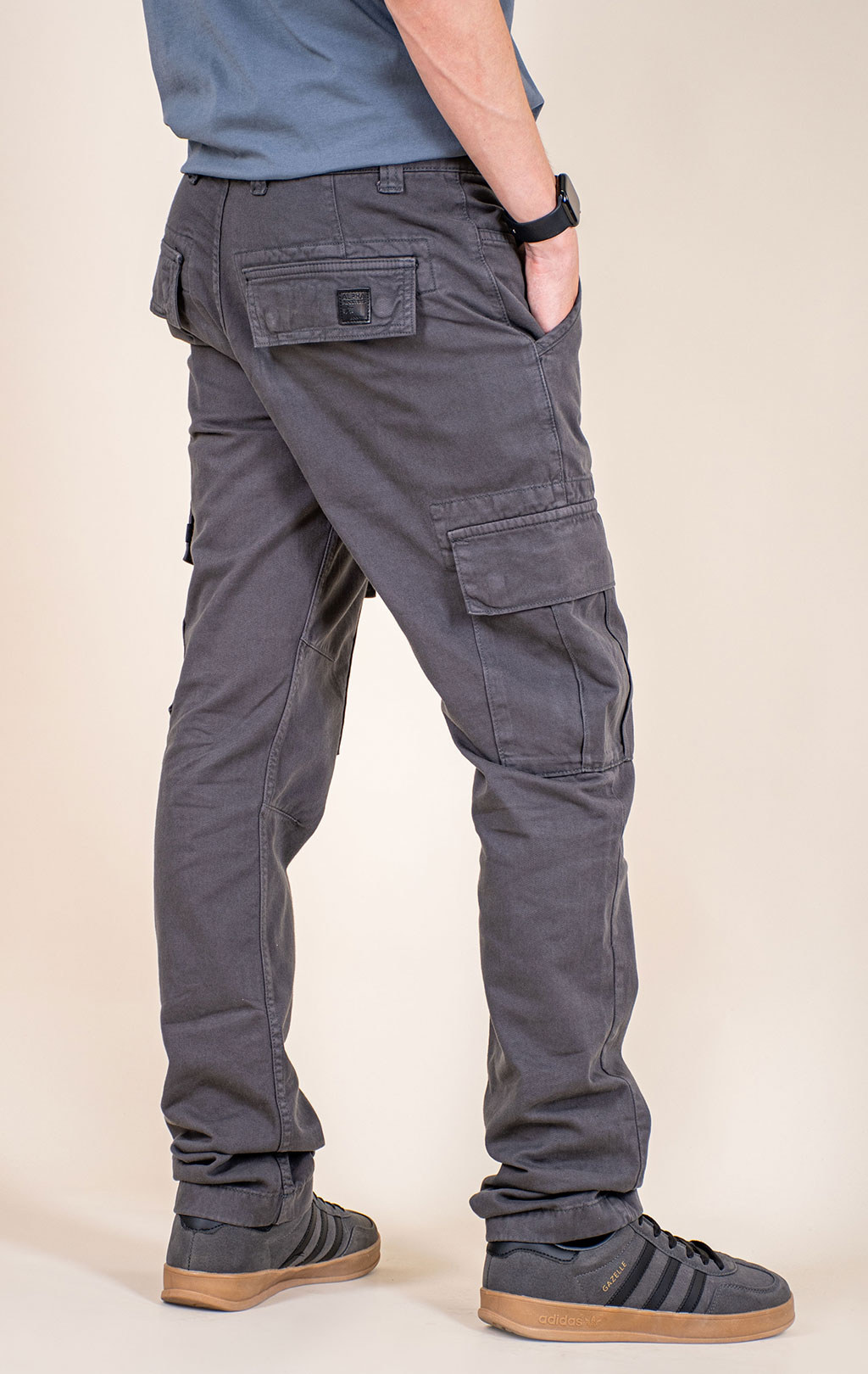 Брюки-карго ALPHA INDUSTRIES AGENT vintage grey 