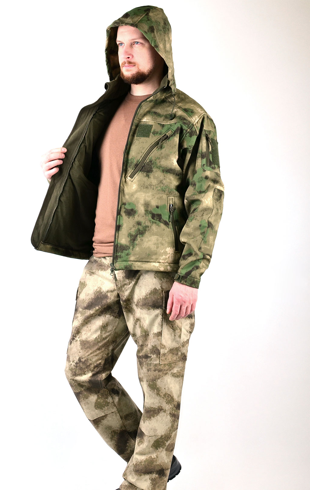 Куртка тактическая Mil-Tec SCU 14 Soft Shell green camo 