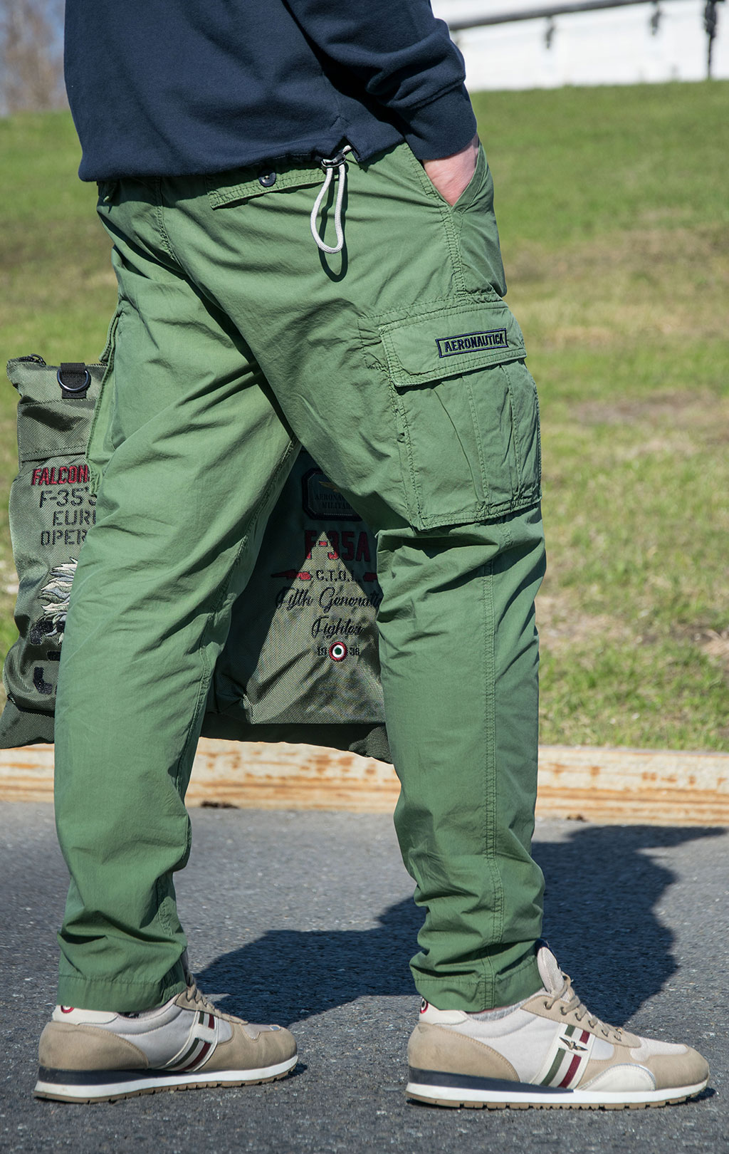 Брюки-карго AERONAUTICA MILITARE big size SS 23/AL verde militare (PA 1515) 