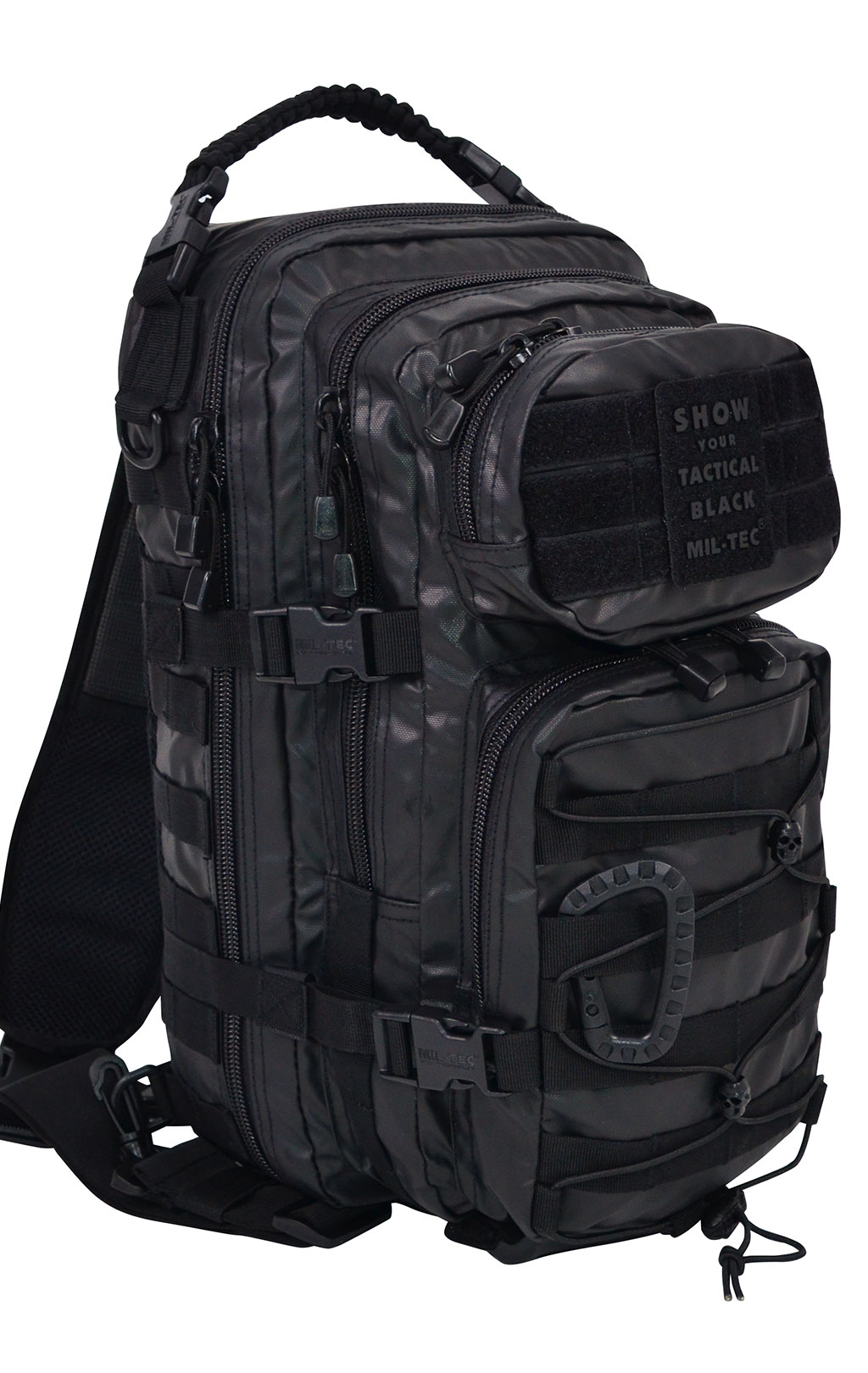 Рюкзак однолямочный Mil-Tec ASSAULT one strap ПВХ large(29L) black 