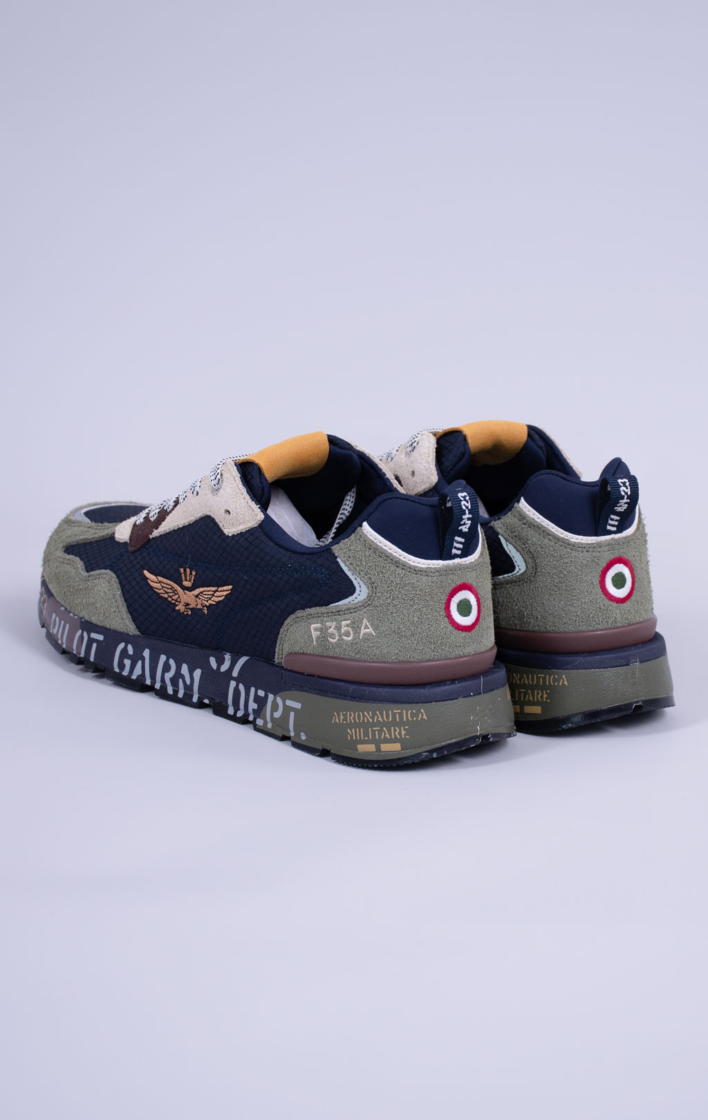 Кроссовки AERONAUTICA MILITARE (SC 0276) замша FW 26/27/CN verde/blue 
