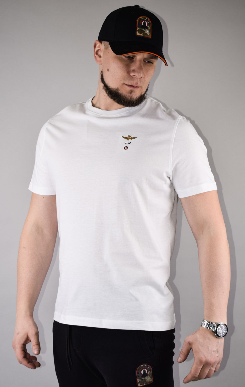 Футболка AERONAUTICA MILITARE SS 22/BD off white (TS 1580) 