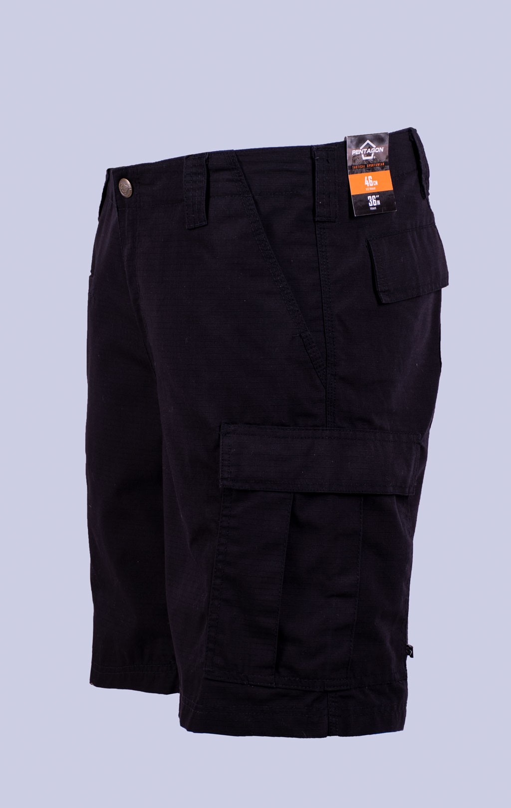 Шорты карго Pentagon BDU 2.0 big size хлопок35%/полиэстер65% Rip-Stop black 05011 