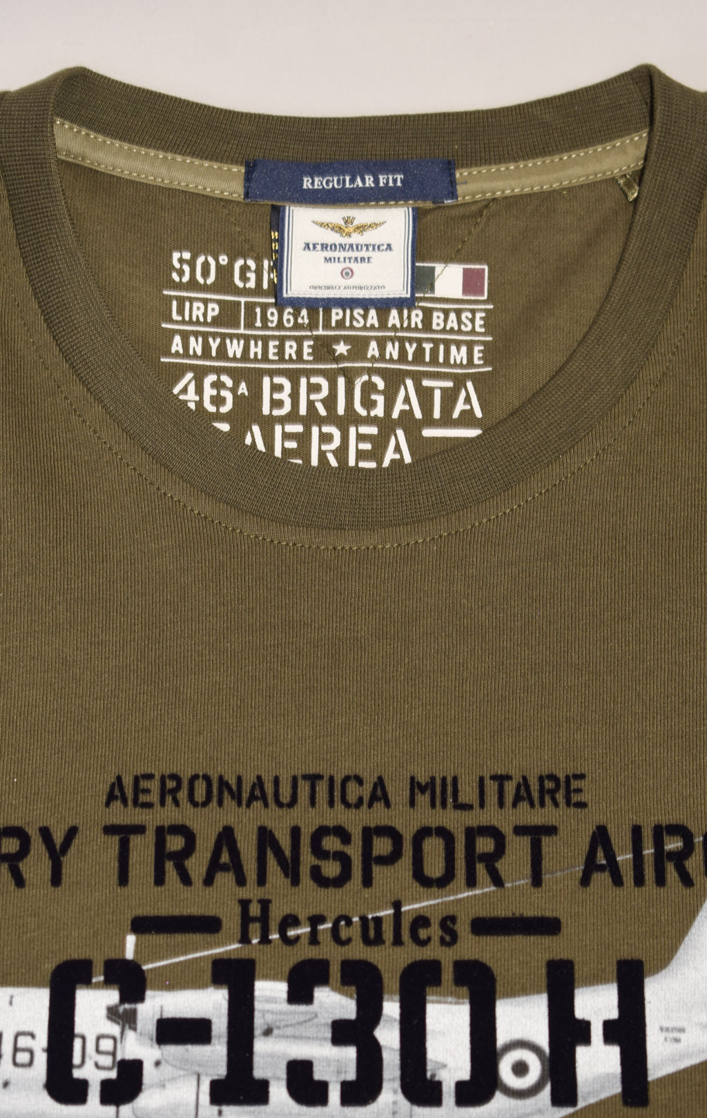 Лонгслив AERONAUTICA MILITARE FW 23/24/TR off green (TS 2132) 