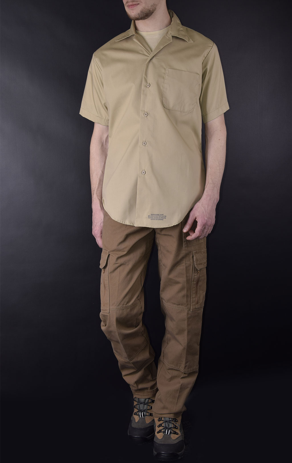 Рубашка Institution Shirt khaki США