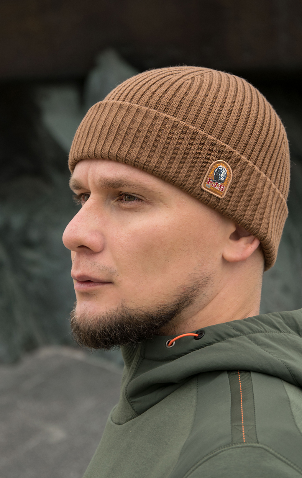 Шапка вязаная PARAJUMPERS RIB HAT FW 21/22 toffee 