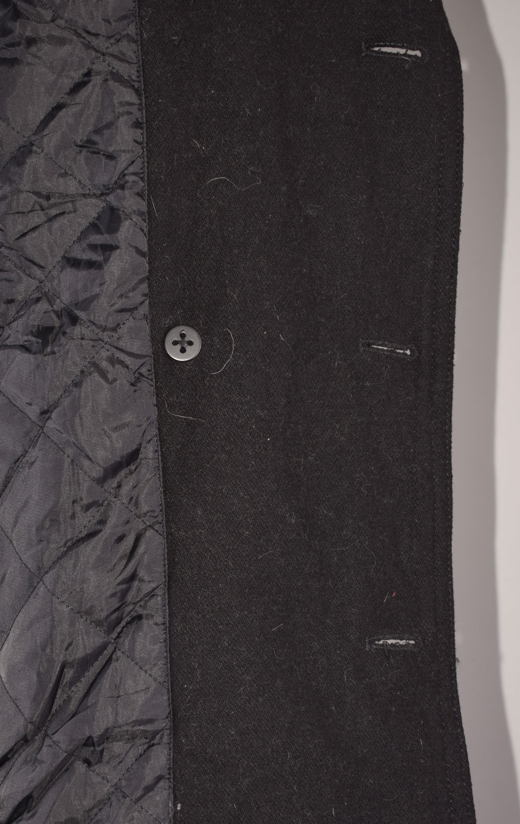 Бушлат морской Old Navy PEACOAT шерсть70/нейлон30 black б/у