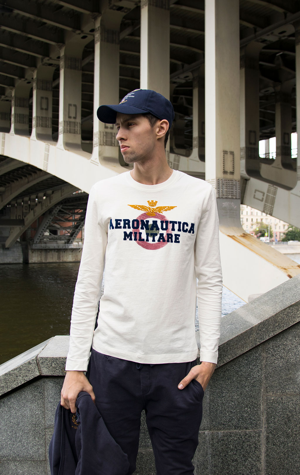 Лонгслив AERONAUTICA MILITARE FW 19/20 naturale (TS 1640)