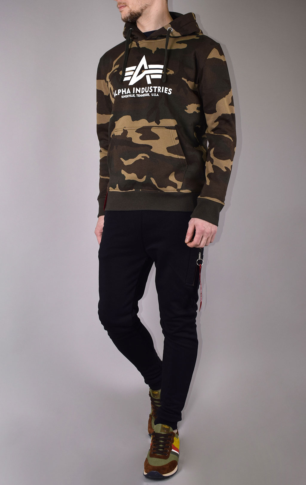 Толстовка ALPHA INDUSTRIES BASIC HOODY camo woodland 65 