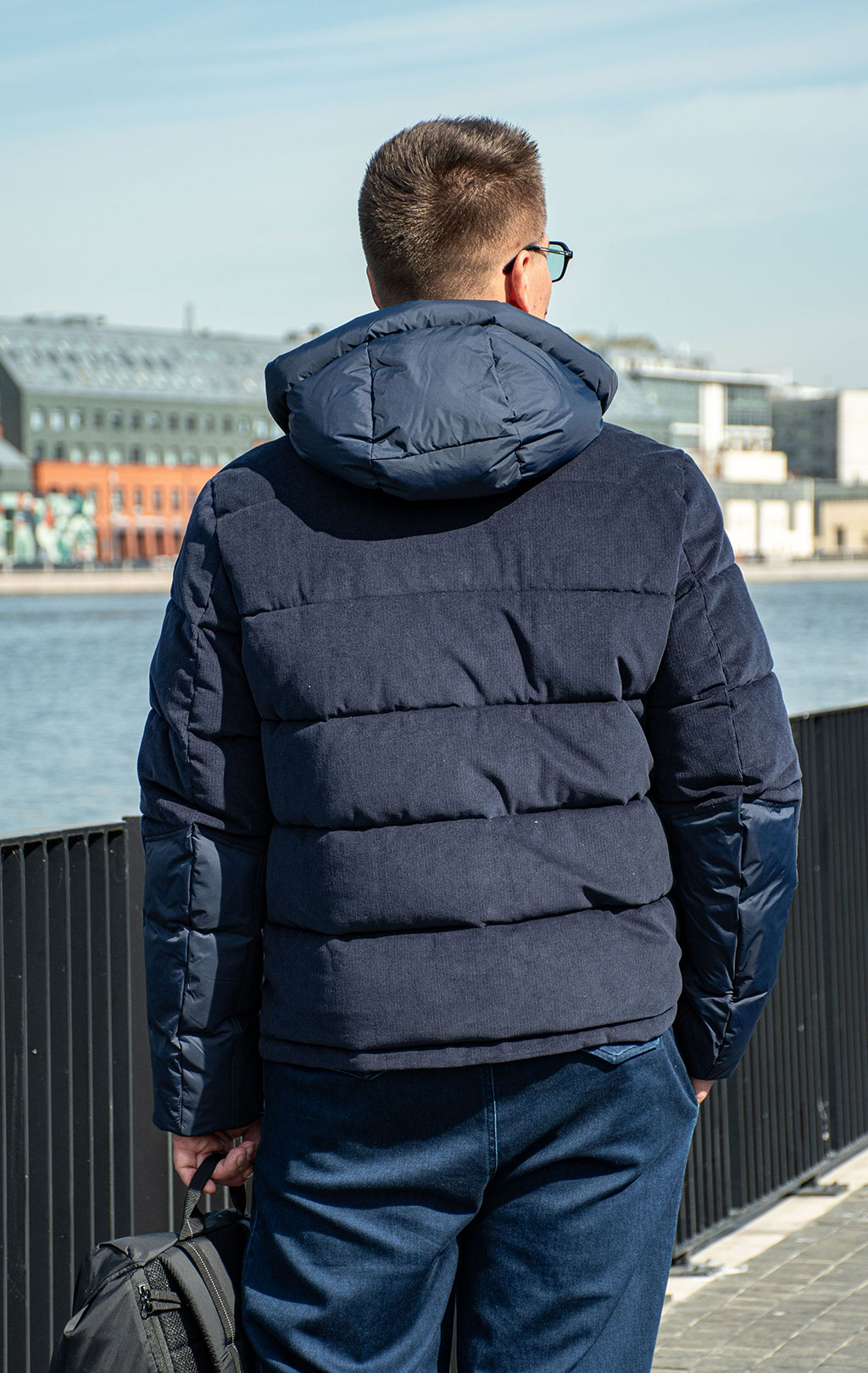 Куртка-пуховик BLAUER FARGO вельвет FW 24/25 blue (CO2115) 
