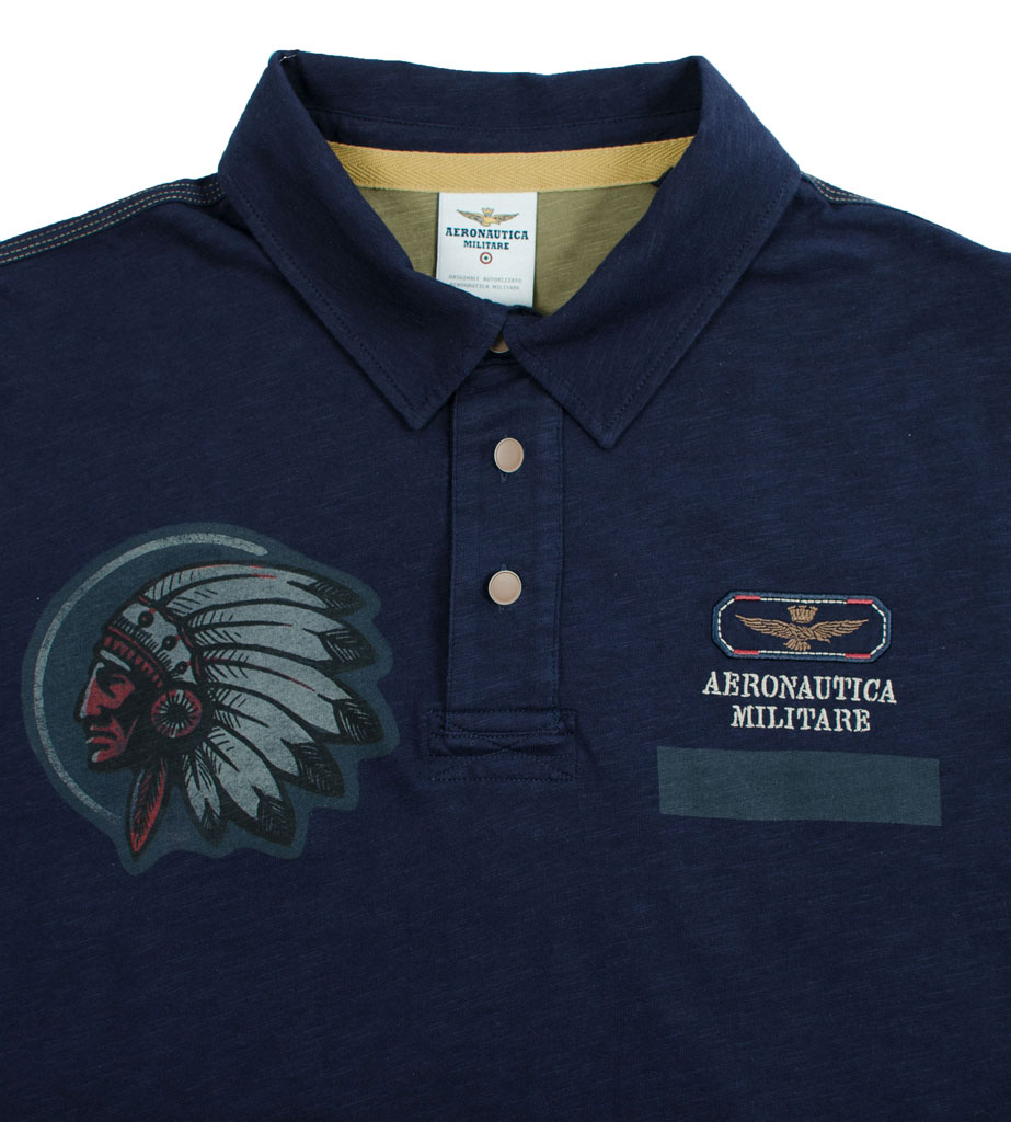 Футболка-поло AERONAUTICA MILITARE blue navy (PO 1133) 