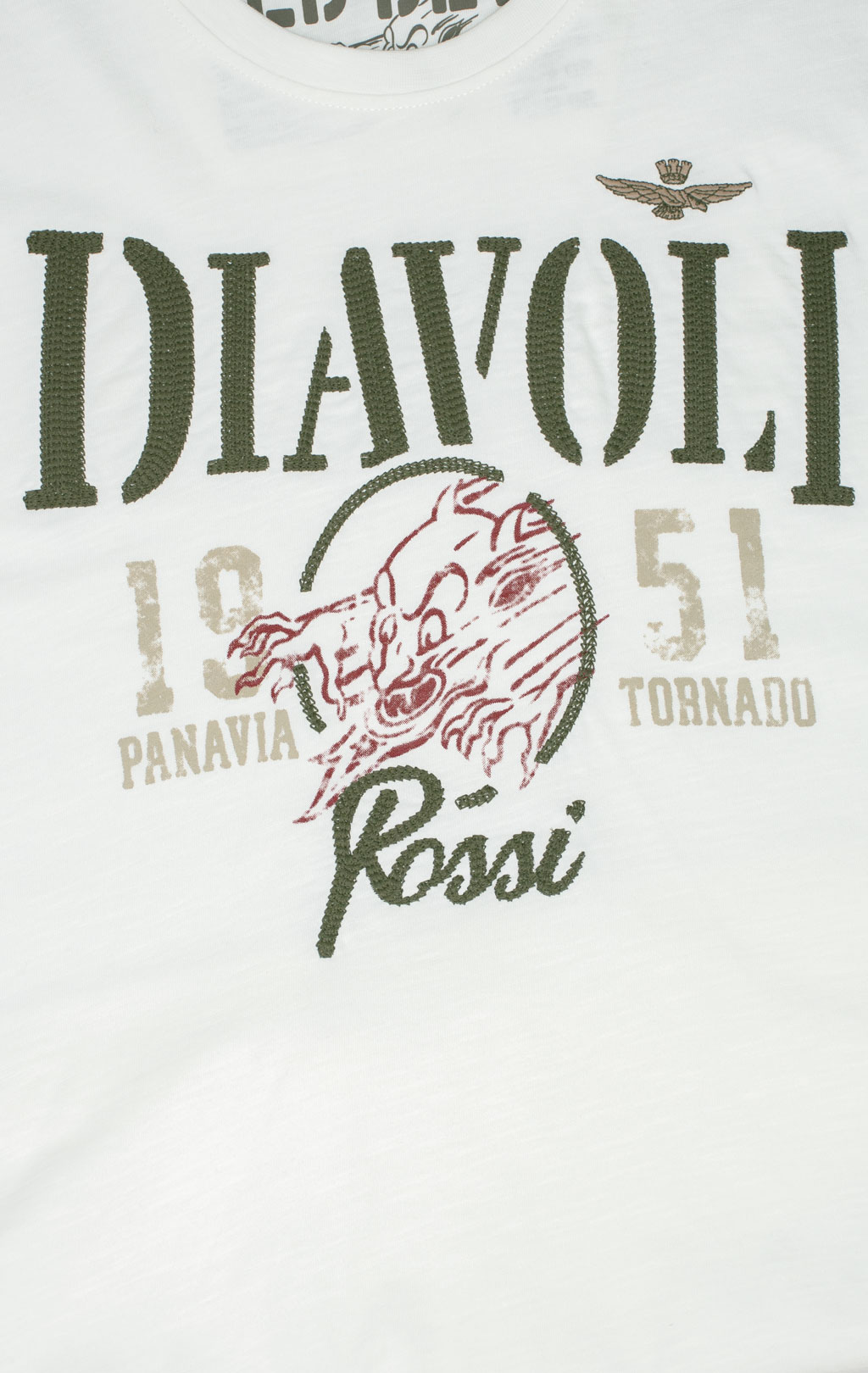 Футболка AERONAUTICA MILITARE SS 25 m/BD milk white (TS 2422)