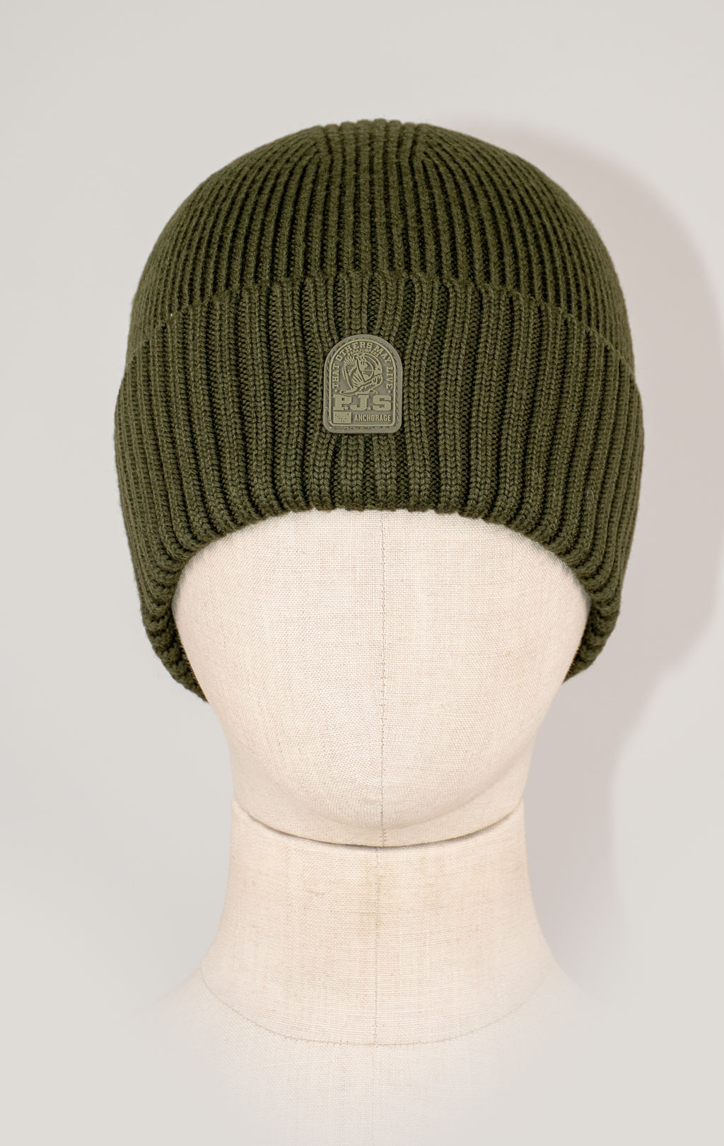Шапка вязаная PARAJUMPERS PLAIN BEANIE FW 25/26 deep moss 