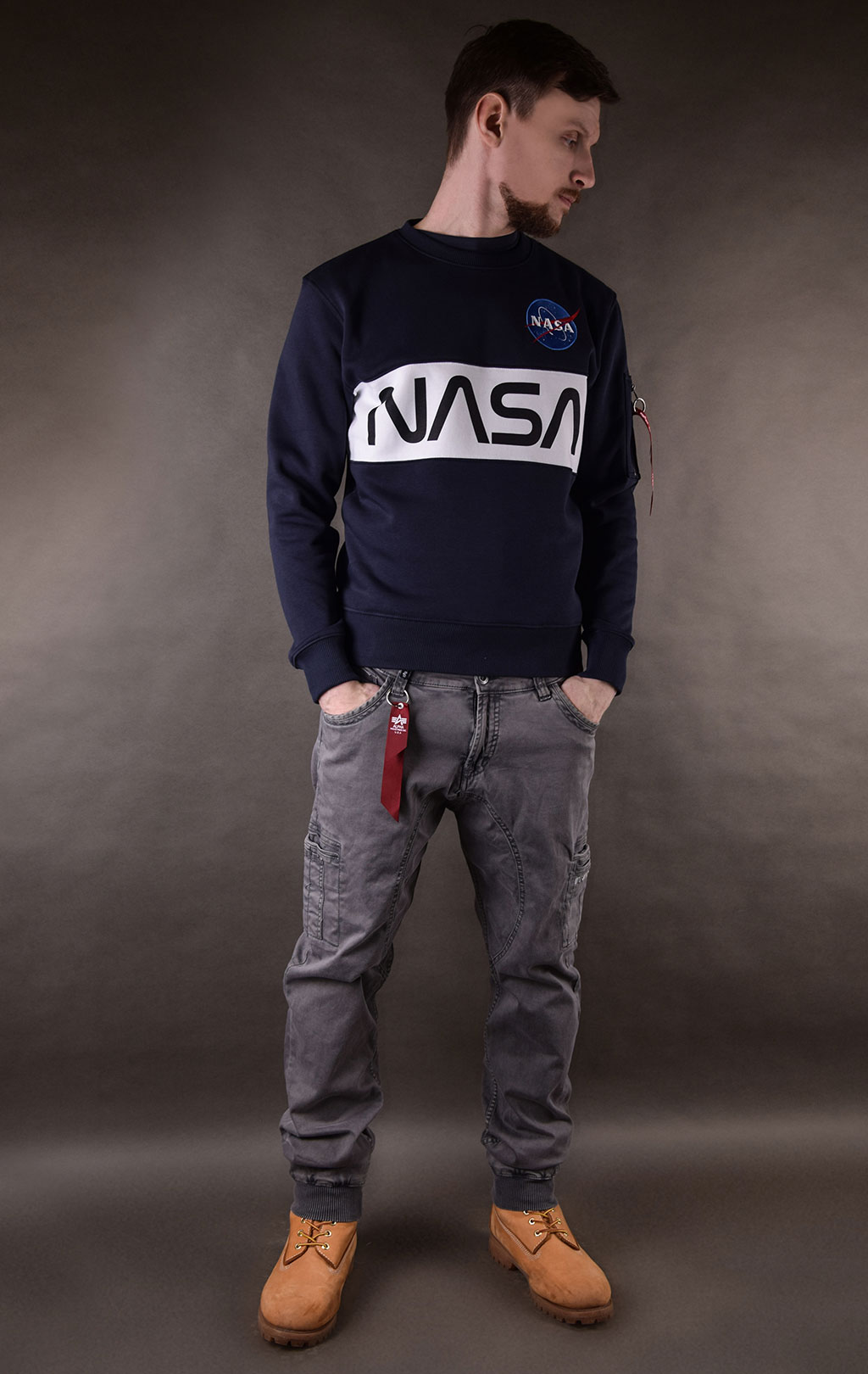 Свитшот ALPHA INDUSTRIES NASA Inlay rep. blue 