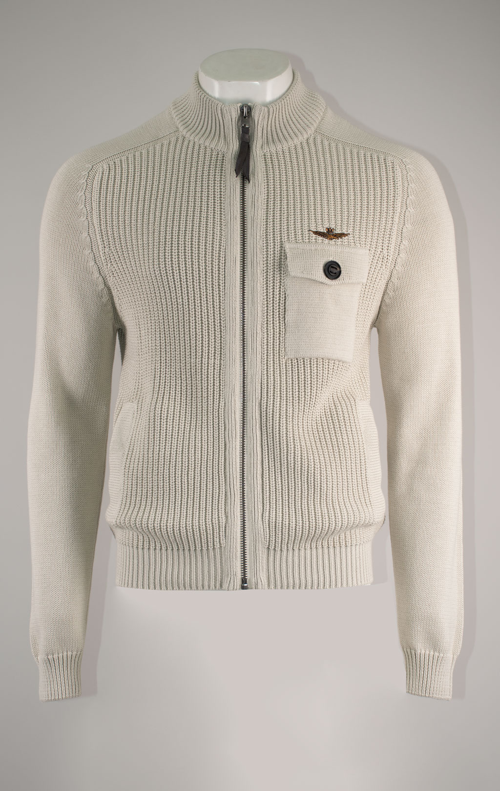Свитер на молнии AERONAUTICA MILITARE FW 25/26/BL pellican (MA 1565) 