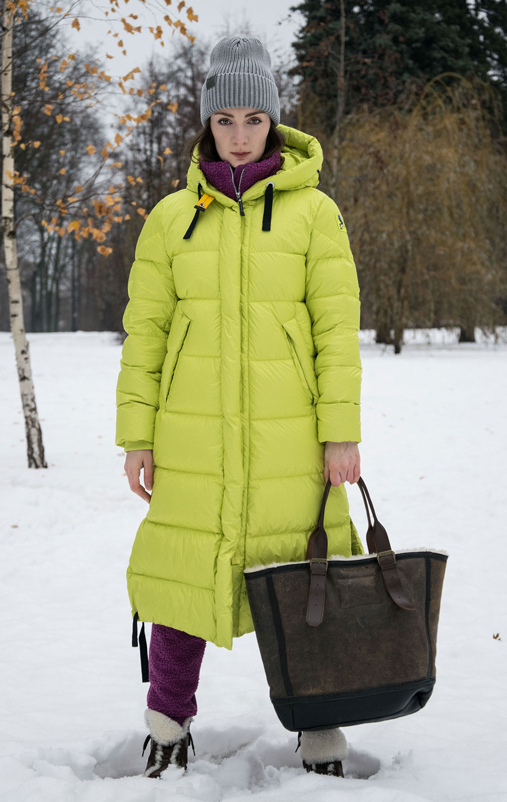 Женское пальто пуховое PARAJUMPERS MUMMY FW 22/23 citronelle 