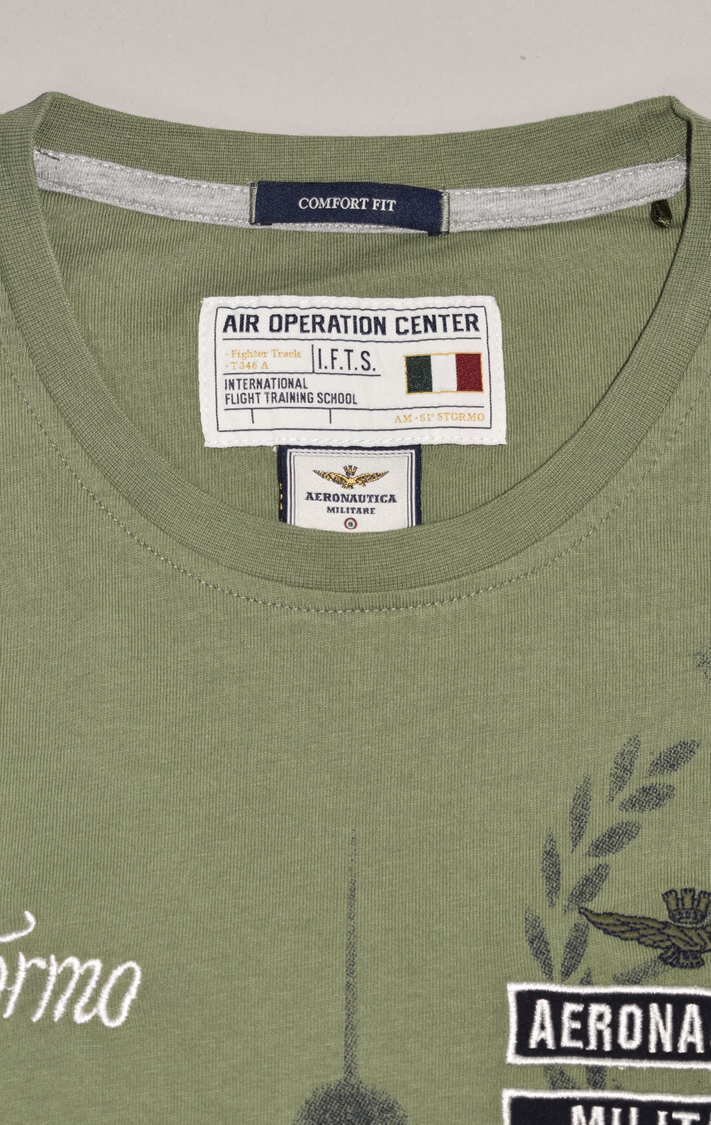 Футболка AERONAUTICA MILITARE SS 23/TR verde militare (TS 2055) 