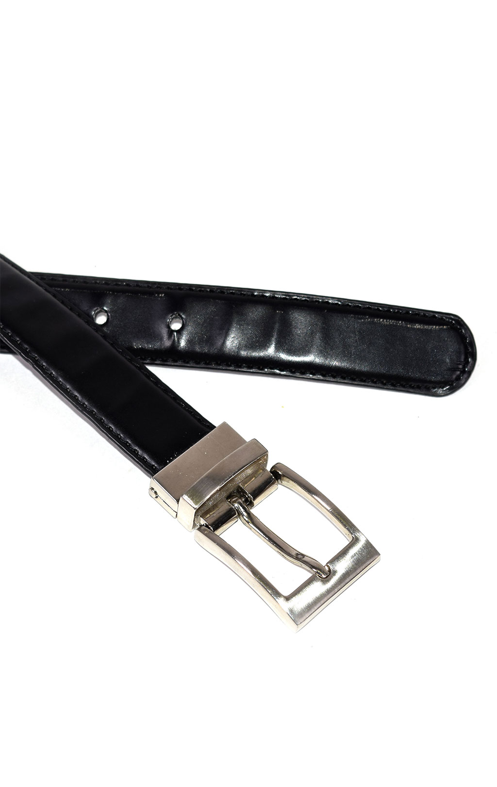 Ремень одношпеньковый кожа silver buckle black б/у Голландия