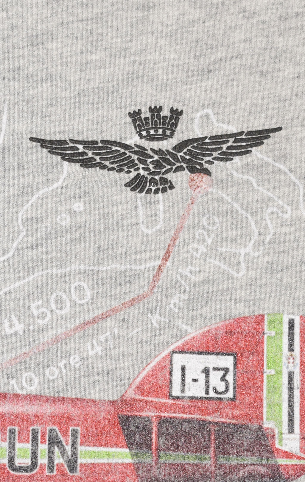 Футболка AERONAUTICA MILITARE big size SS 23/IT юбилейная в подарочной упаковке grigio melange (TS 2125) 