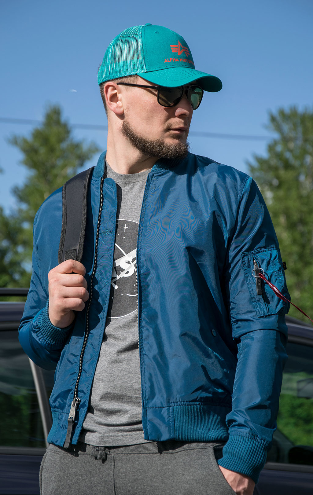 Ветровка-бомбер ALPHA INDUSTRIES TT MA-1 naval blue 