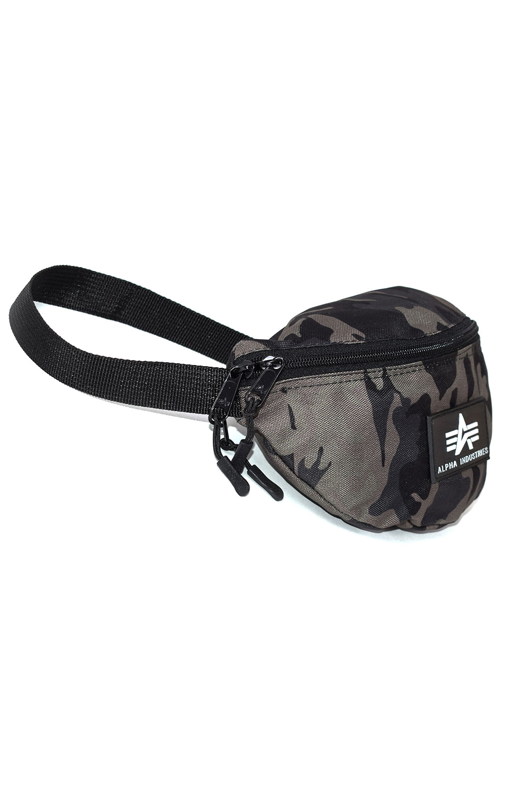 Сумка поясная ALPHA INDUSTRIES RUBBER PRINT WAIST BAG black camo 