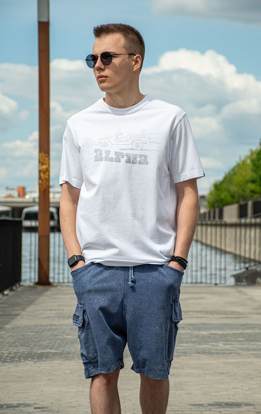 Футболка ALPHA INDUSTRIES 1940s GP JEEP TEE SS 25 m white 