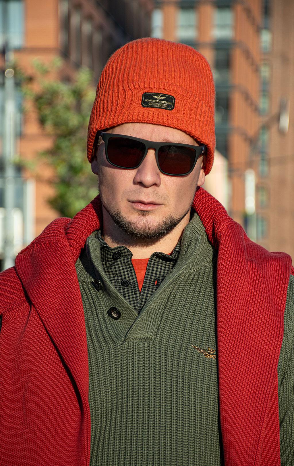 Шапка вязаная AERONAUTICA MILITARE FW 26/27/IT persimmon orange (CU 0096) 