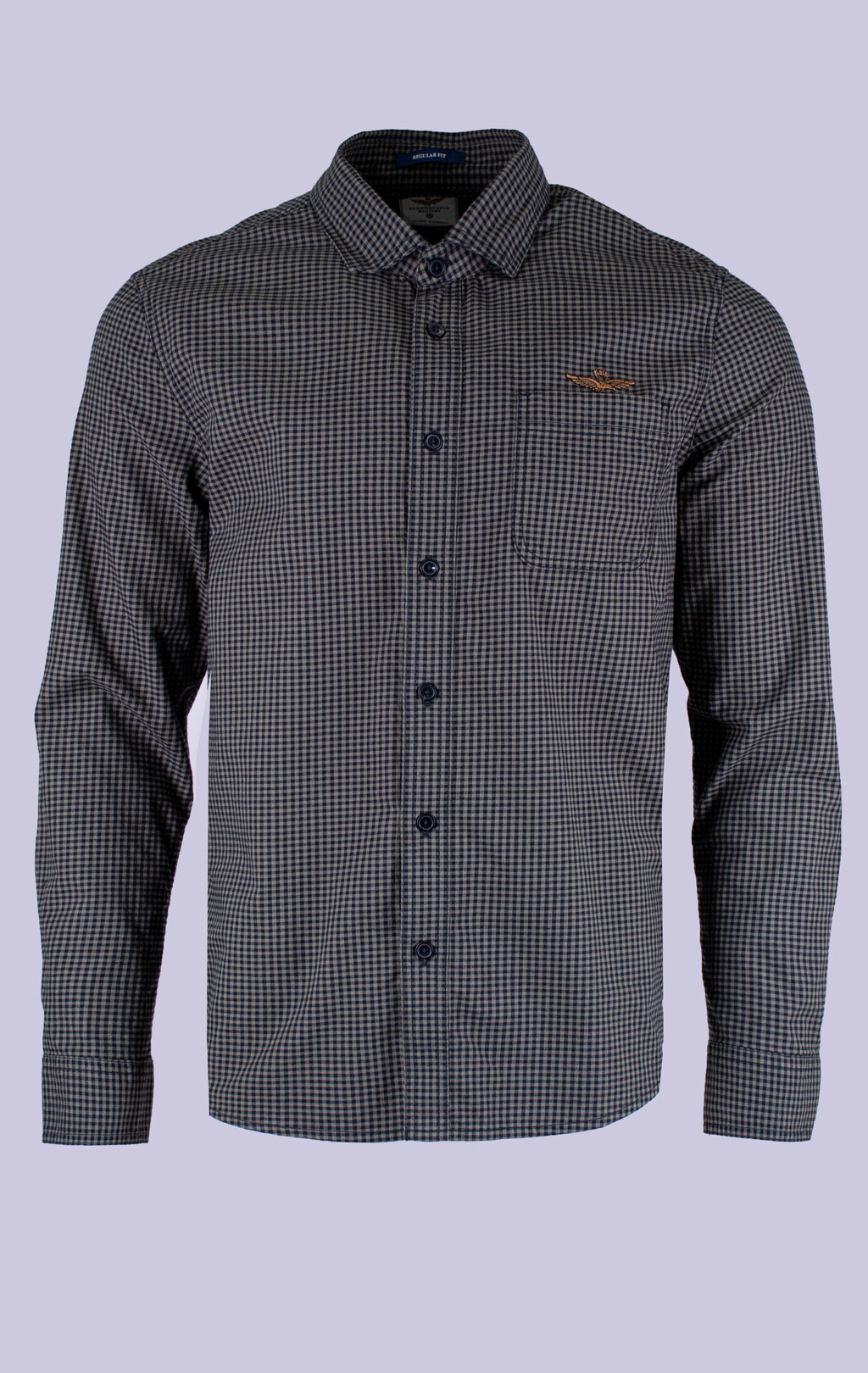 Рубашка AERONAUTICA MILITARE FW 26/27/IN green small checked (CA 1333) 
