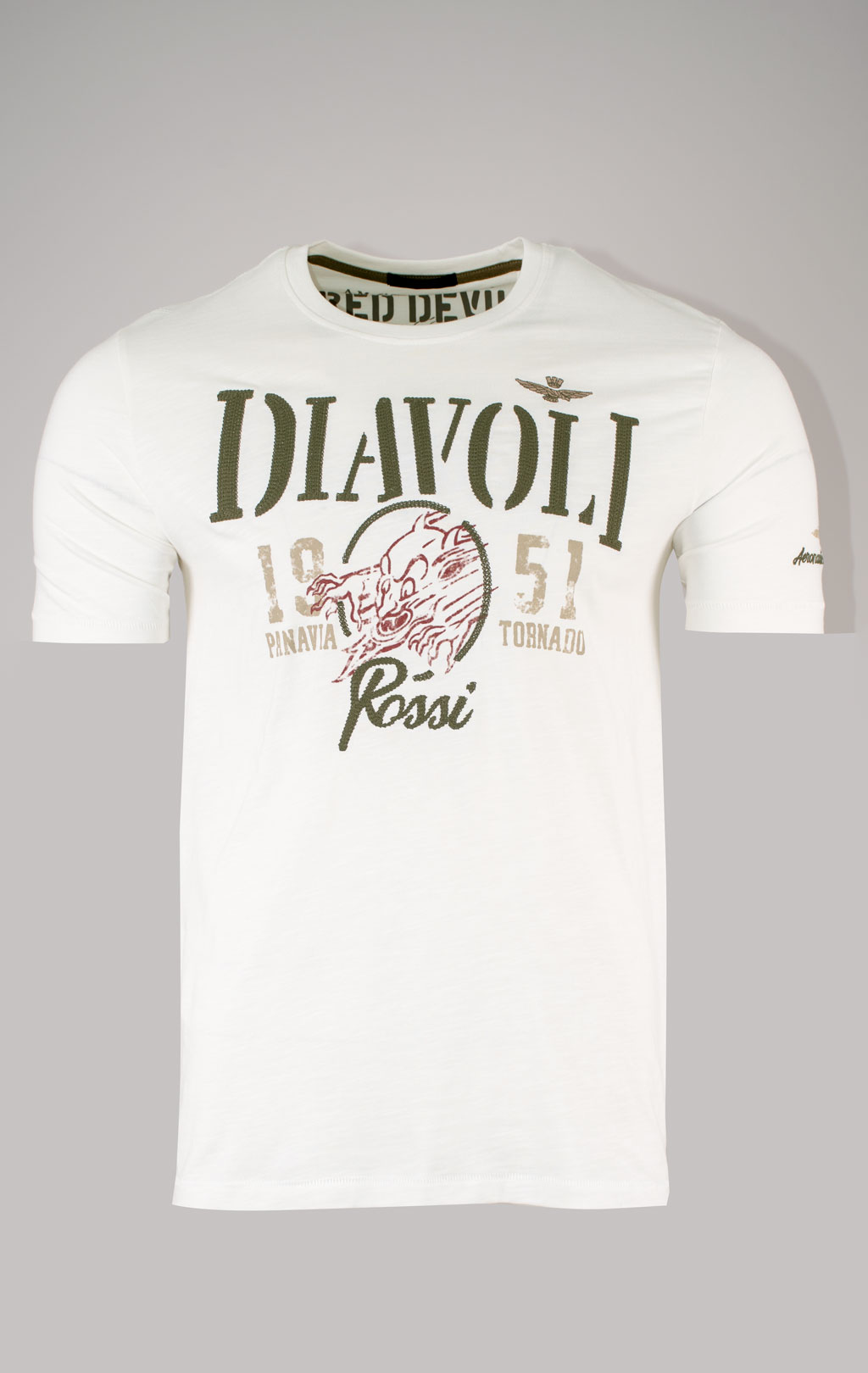 Футболка AERONAUTICA MILITARE SS 25 m/BD milk white (TS 2422)