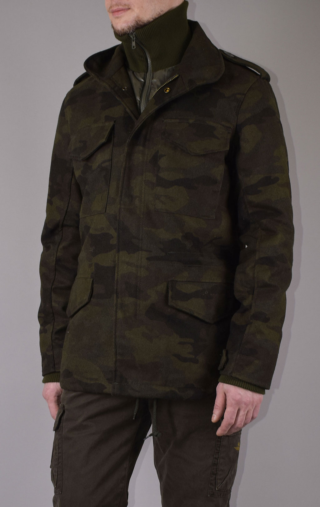 Куртка BRANDIT M-65 Voyager Wool camo woodland 