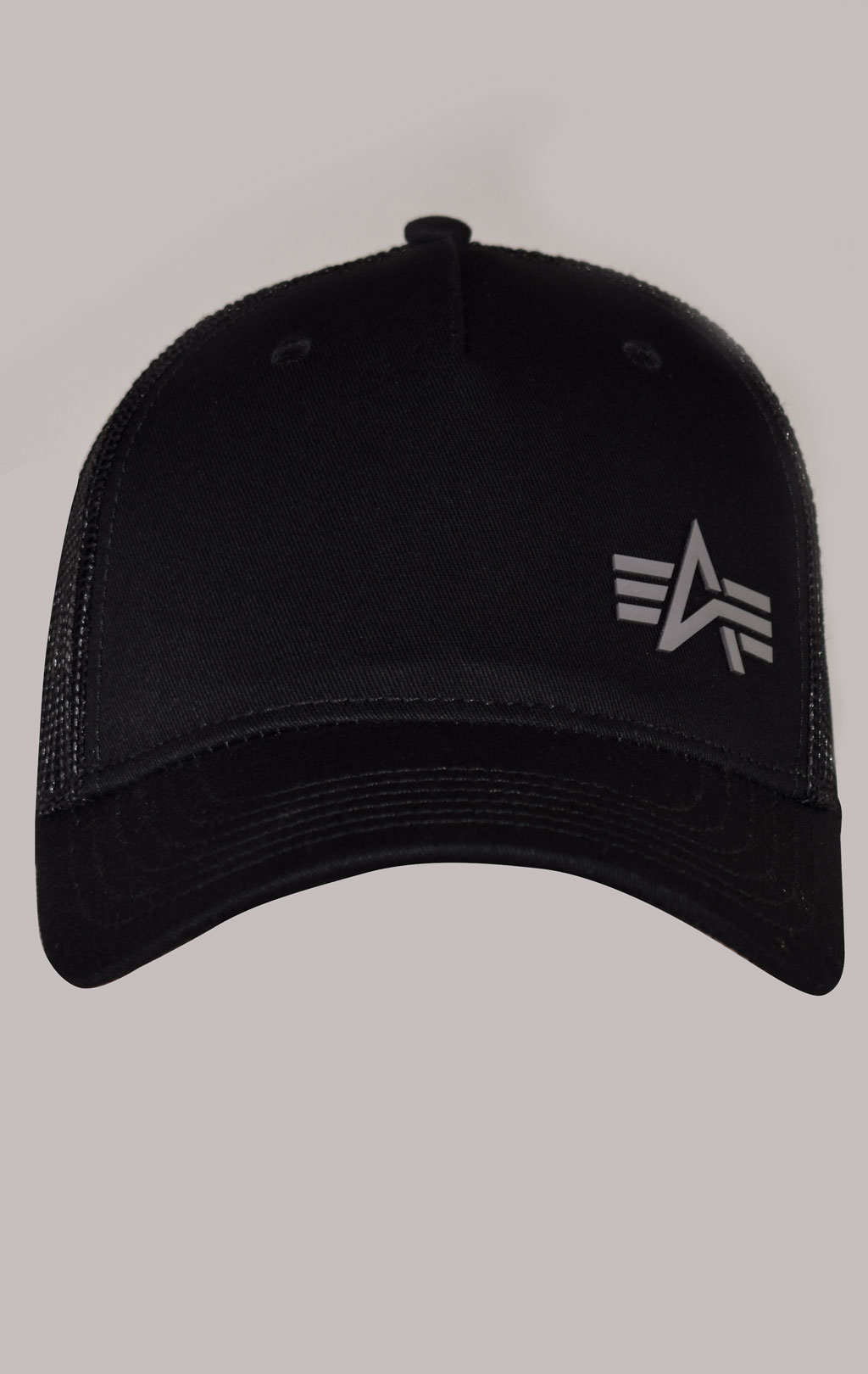 Бейсболка ALPHA INDUSTRIES TRUCKER CAP SMALL LOGO black 