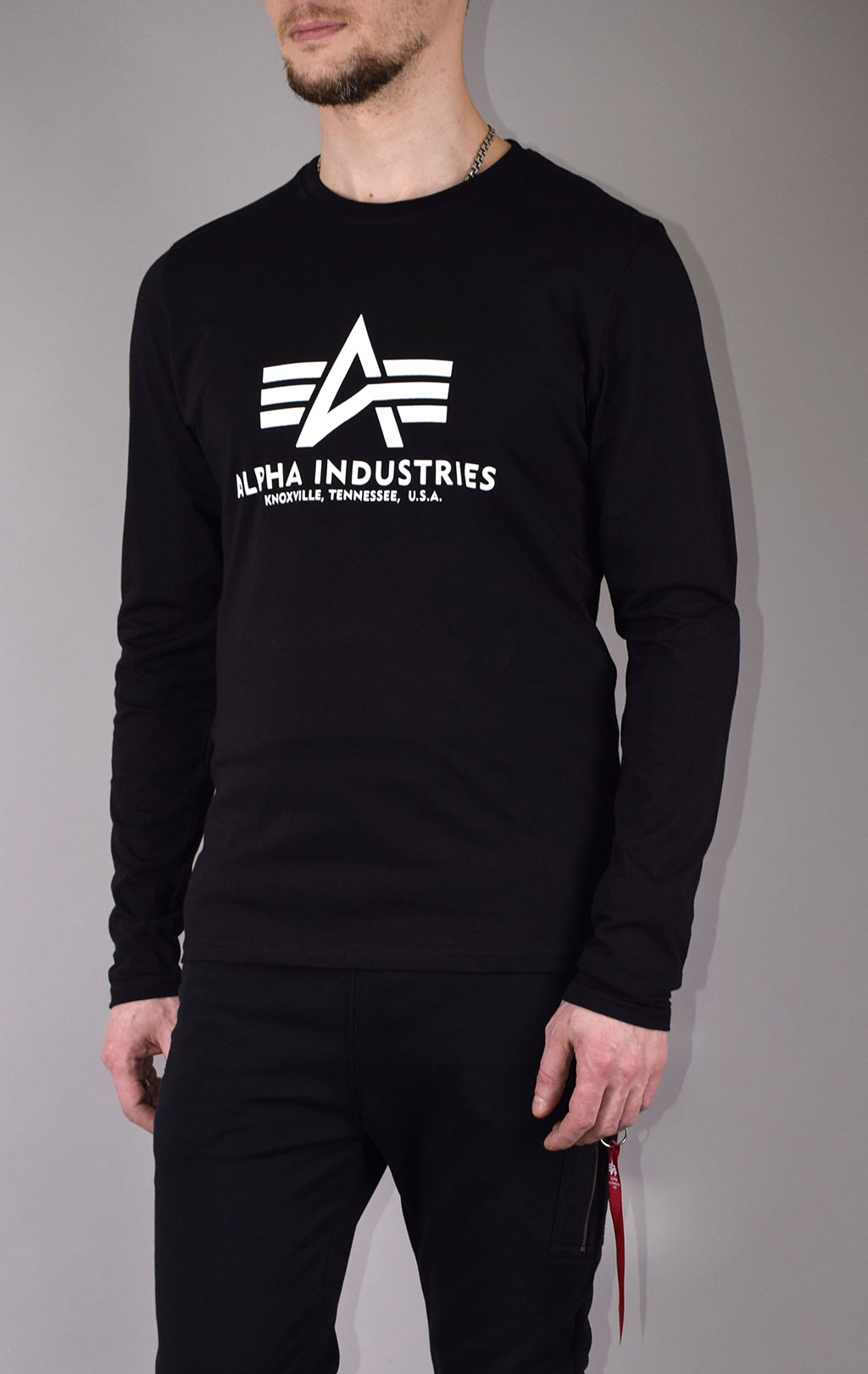 Лонгслив ALPHA INDUSTRIES BASIC LS black 