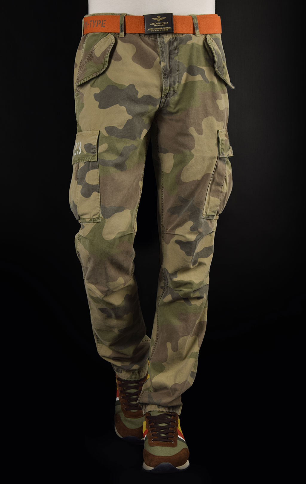 Брюки-карго AERONAUTICA MILITARE SS19 camouflage verde (PA 1330) 