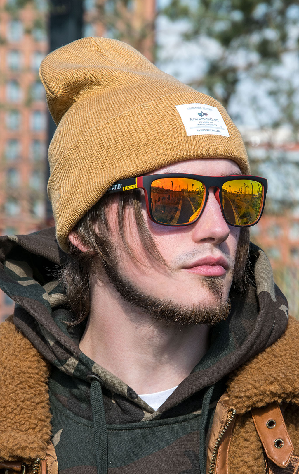 Шапка ALPHA INDUSTRIES ESSENTIAL BEANIE FW 23/24 bronzed brown 