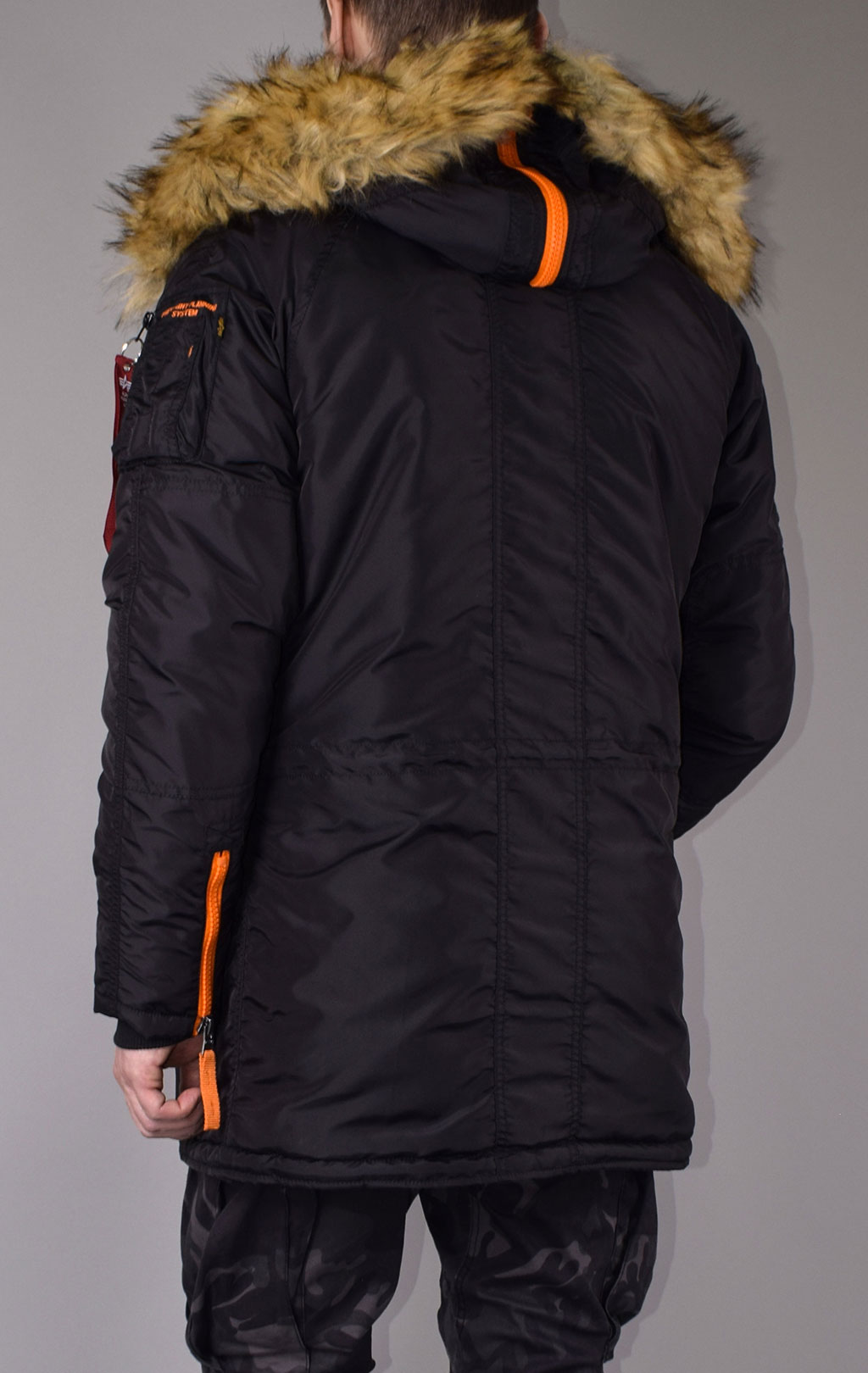 Аляска ALPHA INDUSTRIES PPS big size N-3B black/orange 