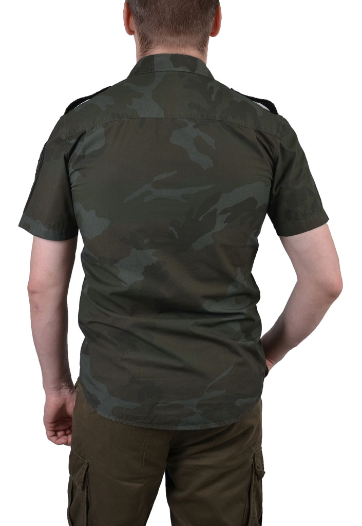 Рубашка AER. MILITARE кор. рукав camo verde (CA 688) 