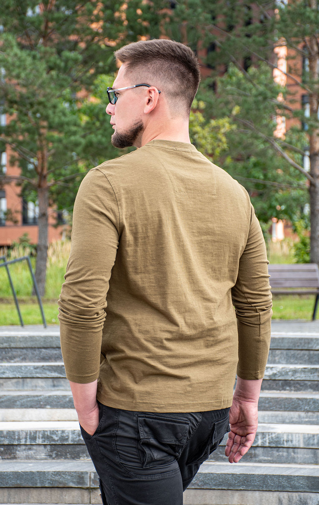 Лонгслив AERONAUTICA MILITARE FW 25/26/BD dark olive (TS 2486) 