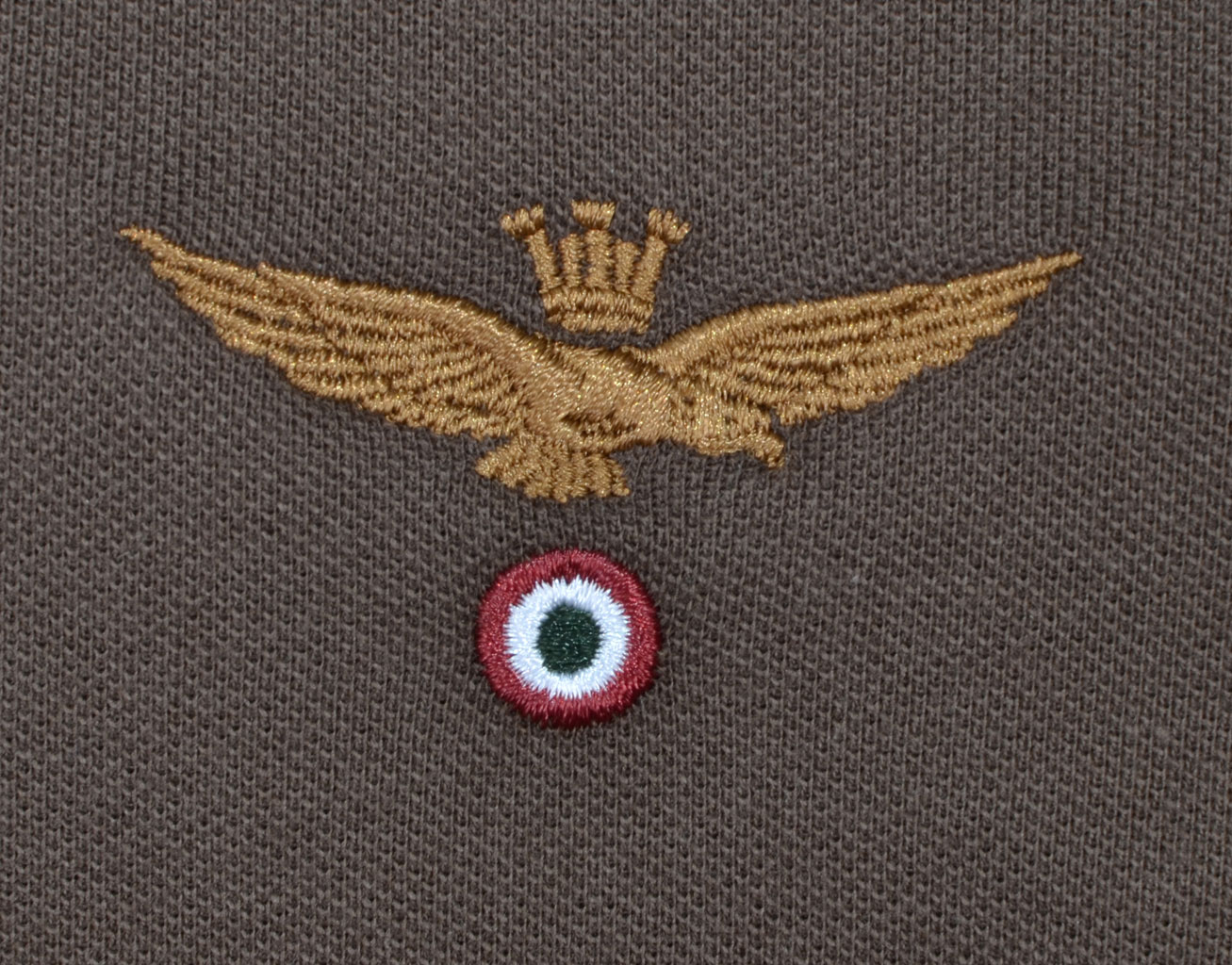 Поло-лонгслив AERONAUTICA MILITARE marrone scuro (PO 1035) 